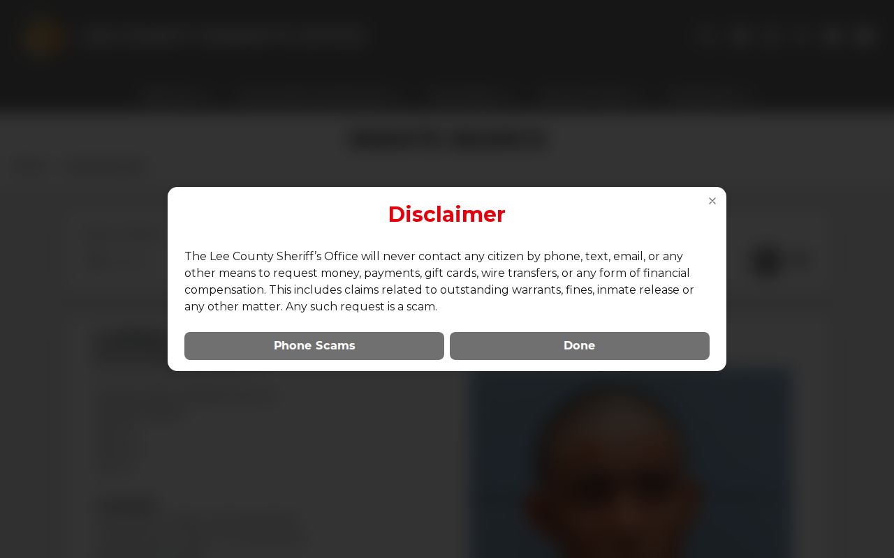Lee County released inmates current jail search